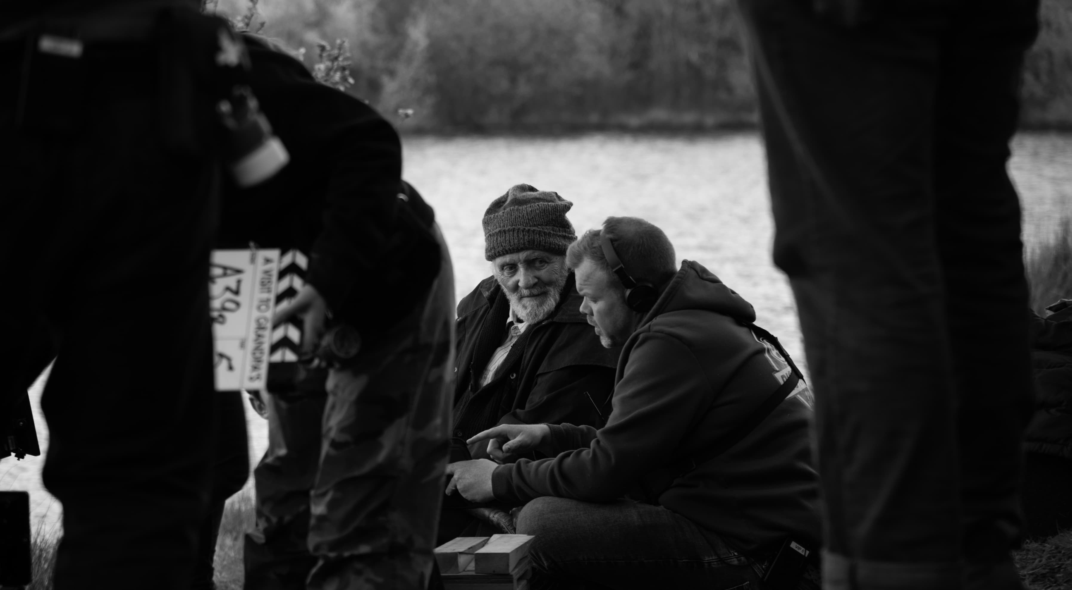 Behind the scenes on set